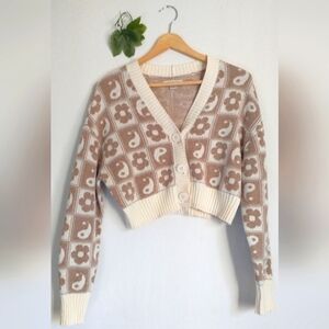 American Eagle Outfitters Crop Sweater Retro Vintage 90"s Cottagecore Grunge XS